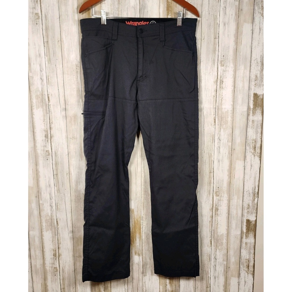 Wrangler ATG Hiking Pants Mens Fit 33x29 Gray Cargo Nylon Flex All Terrain Gear
